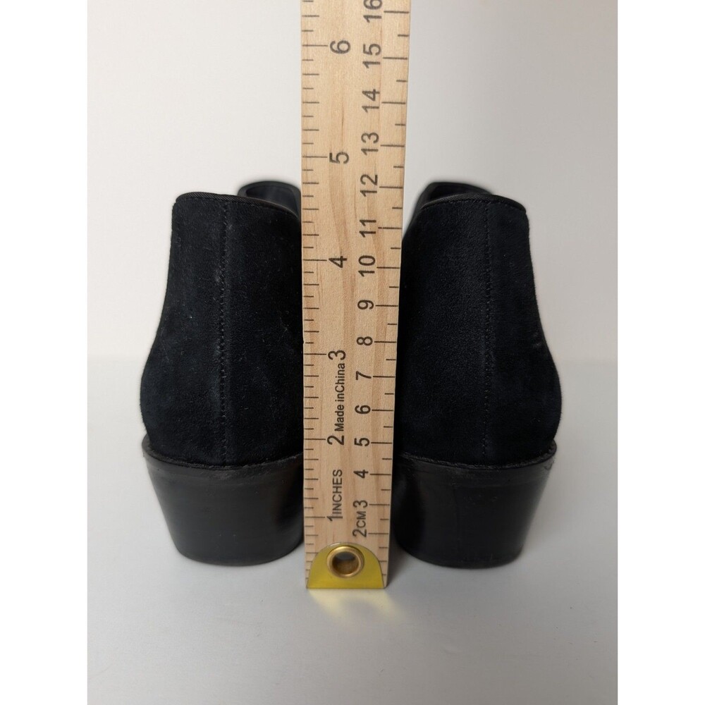Vionic Joy Serena Ankle Boots Black Womens Size 7.5W Side Zipper Suede - Picture 6 of 11